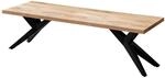 Sitzbank braun B/H/T: ca. 120x45x45 cm