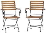 Acamp Klappsessel-Set Lindau schwarz Holz B/H/L: ca. 55x88x57 cm