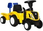 HOMCOM Rutschauto Tettraktor gelb B/H/L: ca. 29x91x44 cm