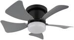 GLOBO Deckenventilator Opal grau mattschwarz H/D: ca. 13x40,6 cm max. 10 W