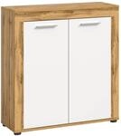 Highboard Jam Eiche Wotan Nachbildung wei&szlig; B/H/T: ca. 80x88x35 cm