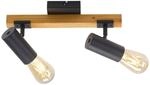 Just Light Deckenleuchte PILON 15162-18 natur schwarz Metall Holz B/H/T: ca. 35x18x10