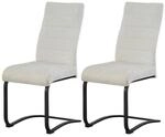 Schwingstuhl LENI, 2er Set creme schwarz Webstoff B/H/T: ca. 43x98x59 cm