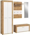 Garderobe JAM Eiche Wotan Nachbildung wei&szlig; B/H/T: ca. 184x191x35 cm