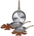 TOGNANA Pfannenset Eco Tortora silber Aluminium 3 tlg.