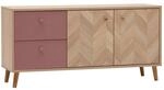 Lowboard Visby Eiche Nachbildung mauve B/H/T: ca. 109x44,1x33,05 cm