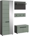 Garderobe Canu gr&uuml;n basaltgrau Nachbildung B/H/T: ca. 160x190x37 cm