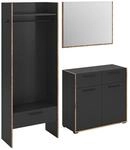 Garderobe Bueno Basalt Nox Oak Nachbildung B/H/T: ca. 180x189x37 cm