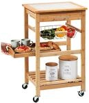 KESPER K&uuml;chenwagen natur Bambus B/H/L: ca. 38x49x81 cm