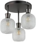GLOBO Deckenleuchte Chrom schwarz Metall Glas B/H/L: ca. 21x32x29 cm 3...
