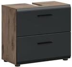 Waschbeckenunterschrank Ice Nox Oak Nachbildung schwarz matt B/H/T: ca. 60x54x60 cm