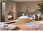 Schlafzimmer CANU, Set basaltgrau Artisan Nachbildung