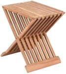 deVries Beistelltisch natur Teakholz B/H/T: ca. 40x45x33 cm
