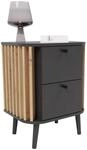 Nachtkonsole PURE grau Eiche Artisan Nachbildung B/H/T: ca. 45x60x33 cm