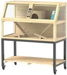 PawHut Zwerghamsterk&auml;fig Holzoptik Holz B/H/L: ca. 43x101x87 cm