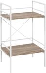 Regal Eiche Nachbildung wei&szlig; lackiert MDF B/H/T: ca. 34x62x27 cm