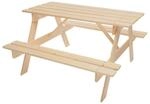 Timbela Kindersitzgarnitur M018 natur Holz B/H/L: ca. 90x50x90 cm