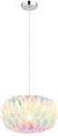 GLOBO Pendelleuchte Chrom Kunststoff Metall H/D: ca. 120x35 cm E27 1 Brennstellen