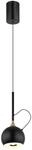 GLOBO Pendelleuchte mattschwarz gold Metall H/D: ca. 150x12 cm 1.0 Brennstellen