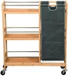 Kesper Nischenwagen grau Bambus B/H/L: ca. 24,5x9,5x79 cm