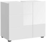 Waschbeckenunterschrank Vira wei&szlig; Hochglanz B/H/T: ca. 60x57x34 cm