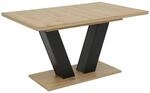 Esstisch Hamm schwarz Artisan Oak Nachbildung schwarz B/H/T: ca. 140x76x90 cm