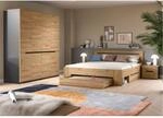 Schlafzimmer CANU, Set basaltgrau Artisan Nachbildung
