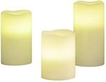 LED-Kerzen 3er Set wei&szlig;