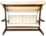 Westmann Hollywoodschaukel Viva beige Holz B/H/L: ca. 237x175x115 cm