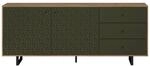 Sideboard Sentra Eiche Artisan Nachbildung gr&uuml;n dunkel B/H/T: ca. 183x75x40 cm
