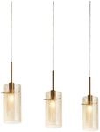Searchlight Pendelleuchte Duo champagner bronze Glas Stahl B/H/L: ca. 13x130x71 cm