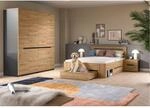 Schlafzimmer CANU, Set basaltgrau Artisan Nachbildung