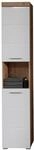 Hochschrank Amanda wei&szlig; Hochglanz Asteiche Nachbildung B/H/T: ca. 37x190x31 cm