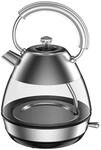 Emerio Wasserkocher WK-133826.2 silber Glas Edelstahl B/H/L: ca. 19,7x30,4x14,6 cm