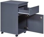 Rollcontainer FILE GUARD anthrazit beschichtet Nachbildung Holz B/H/L: ca.