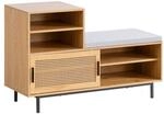 Schuhbank natur Eiche Optik B/H/T: ca. 120x75,5x40 cm