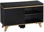 Kesper Schuhschrank schwarz Holz B/H/L: ca. 30x48x77 cm