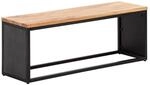 Sitzbank schwarz B/H/T: ca. 120x45x35 cm