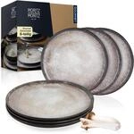 Moritz & Moritz Essteller flach beige Porzellan D: ca. 27 cm