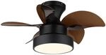 GLOBO LED-Deckenventilator schwarz braun H/D: ca. 27x58 cm max. 22 W