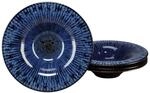 Teller blau Steinzeug D: ca. 30,5 cm