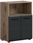 Schrank Ice Nox Oak Nachbildung schwarz matt B/H/T: ca. 60x80x30 cm