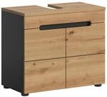 Waschbeckenunterschrank Canu Basalt Eiche Artisan Nachbildung B/H/T: ca. 63x55x34 cm