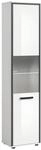 Midischrank KOJAK wei&szlig; Hochglanz anthrazit grau B/H/T: ca. 40x188x34 cm