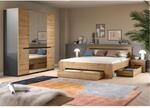 Schlafzimmer CANU, Set basaltgrau Artisan Nachbildung
