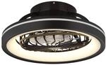 GLOBO LED-Deckenventilator DEANNE 3665 Opal schwarz H/D: ca. 20x48 cm max. 40 W
