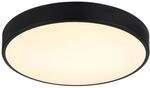 GLOBO LED-Deckenleuchte mattschwarz Opal Kunststoff Metall H/D: ca. 7x37,8 cm 1