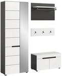 Garderobe Canu basaltgrau Nachbildung wei&szlig; B/H/T: ca. 160x190x37 cm