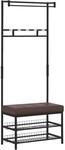 HOMCOM Garderobe schwarz Polypropylen B/H/L: ca. 35x725x180 cm