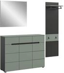 Garderobe Canu gr&uuml;n basaltgrau Nachbildung B/H/T: ca. 180x190x37 cm